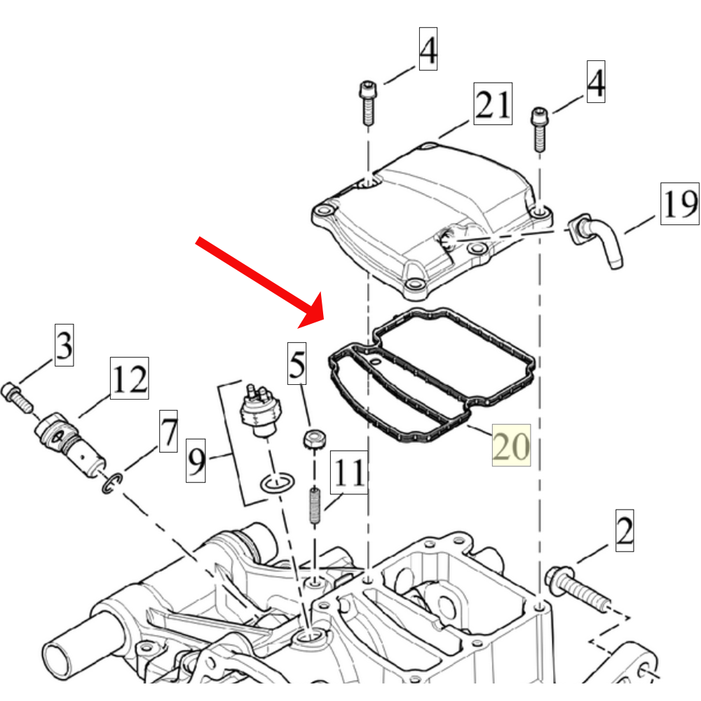 Motorcycle Gearbox - غطاء حشية محرك دراجة هارلي ديفيدسون