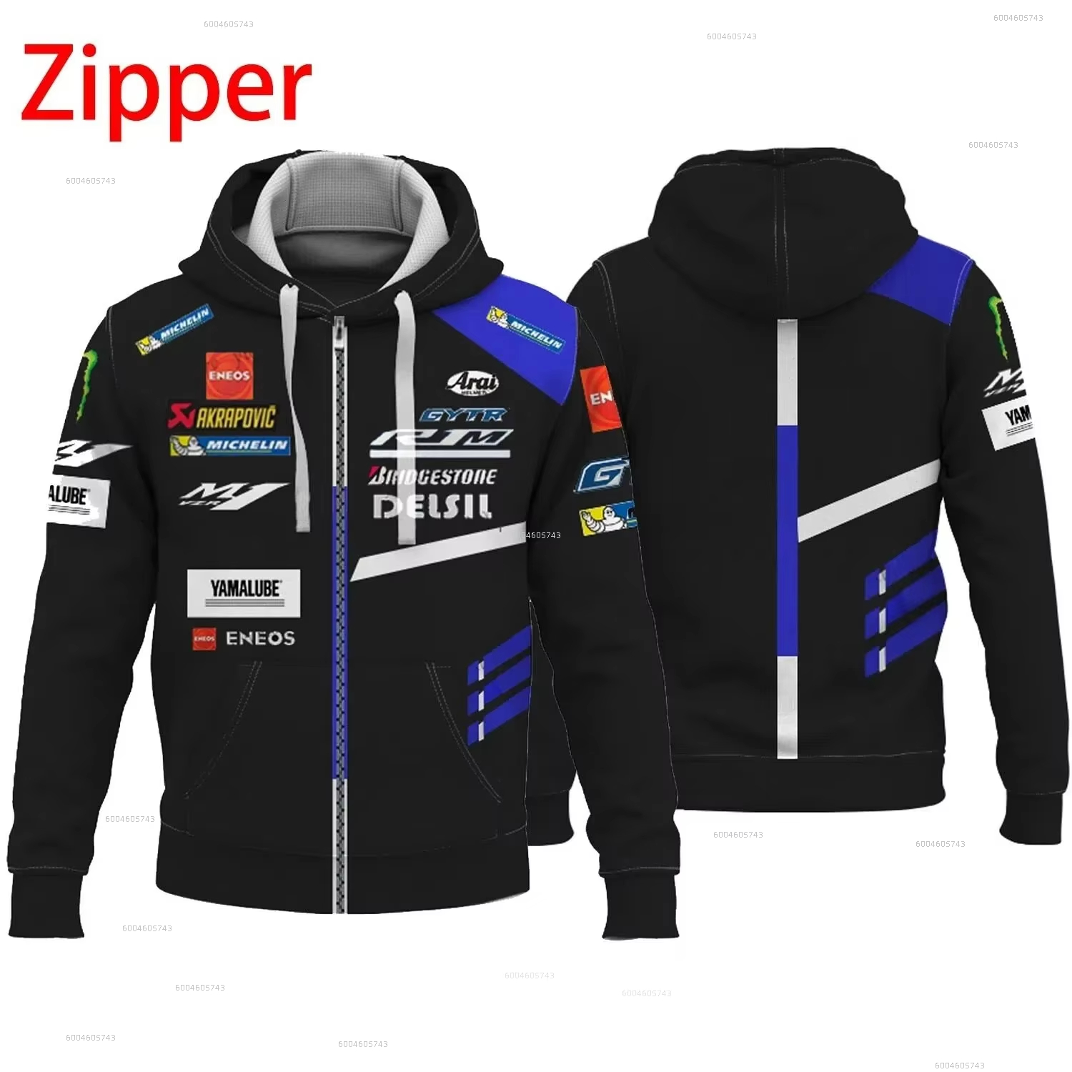 Motorcycle Gear Hoodie - بدلة سباق ياماها M1 للرجال، هودي