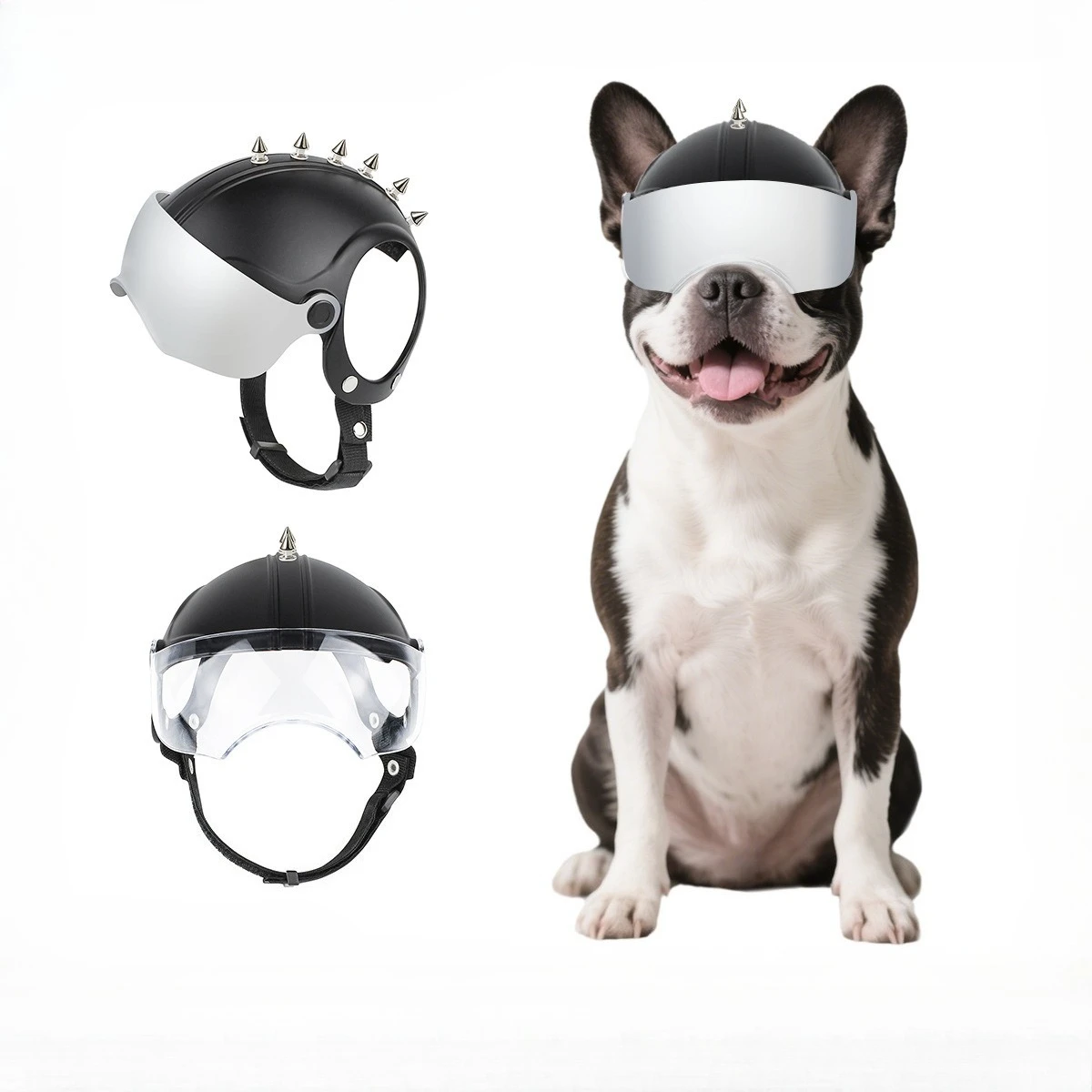 Motorcycle Gear For Dogs - خوذة ونظارات واقية للكلاب 2 في