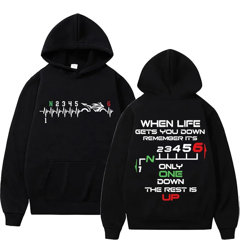 Motorcycle Gear Hoodie - هوديز جديدة 1N23456 بتصميم نبضات قلب
