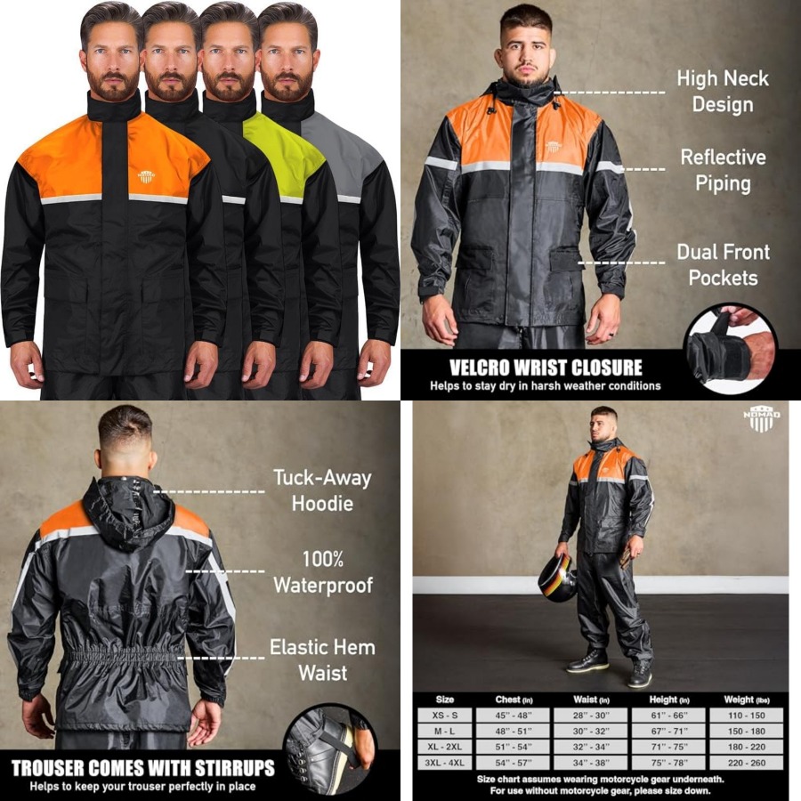 بدلة واقية من المطر للدراجات ا - مراجعة Motorcycle Gear Hoodie وسعره