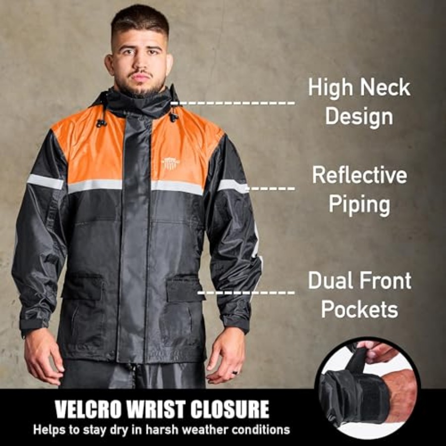 بدلة واقية من المطر للدراجات ا - مراجعة Motorcycle Gear Hoodie وسعره