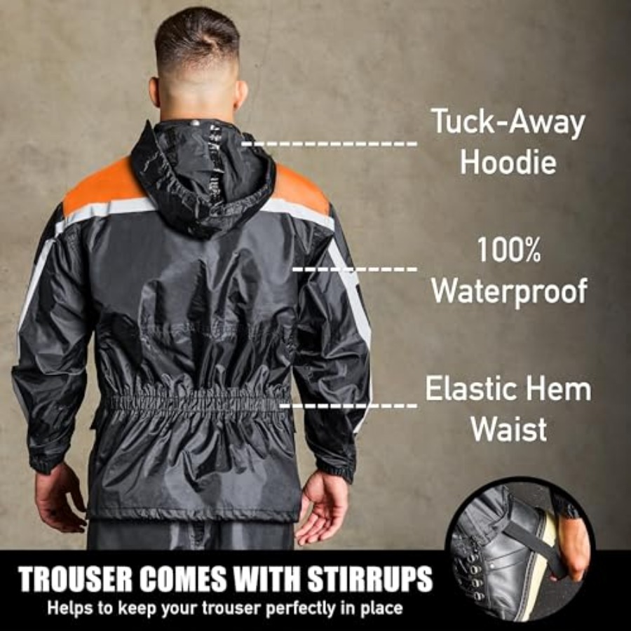 بدلة واقية من المطر للدراجات ا - مراجعة Motorcycle Gear Hoodie وسعره