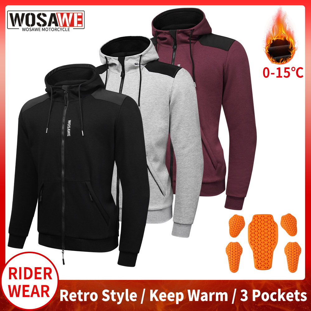 سترة دراجات نارية من WOSAWE، ج - مراجعة Motorcycle Gear Hoodie وسعره